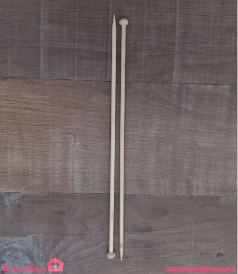 Houten Breinaalden - 6mm (36cm met knop)