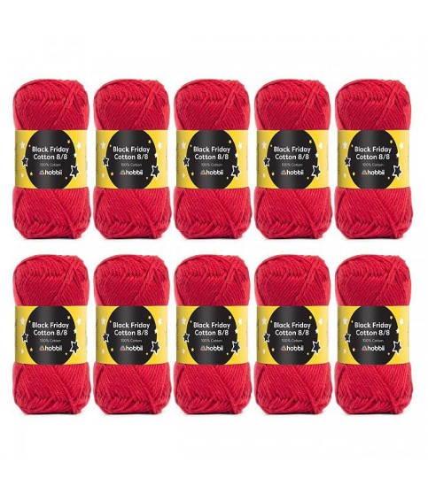 Black Friday Cotton 8/8 - 16 - Rood