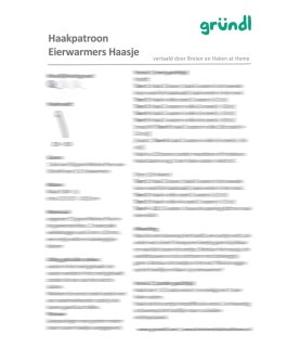 Haakpatroon - Eierwarmers Haas (patroonkaart)