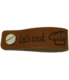 Leren Label met Schroef - Let's Cook