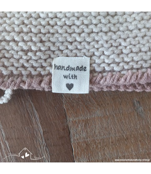 Stoffen Labeltje Handmade with Love