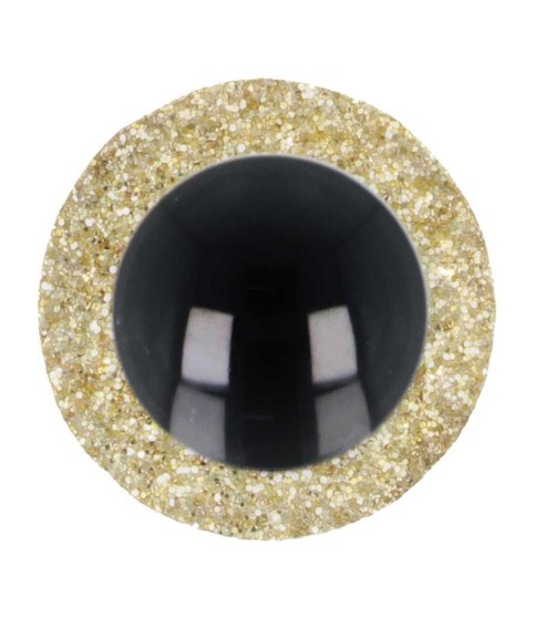 Opry Veiligheidsogen - Glitter Goud - 12mm