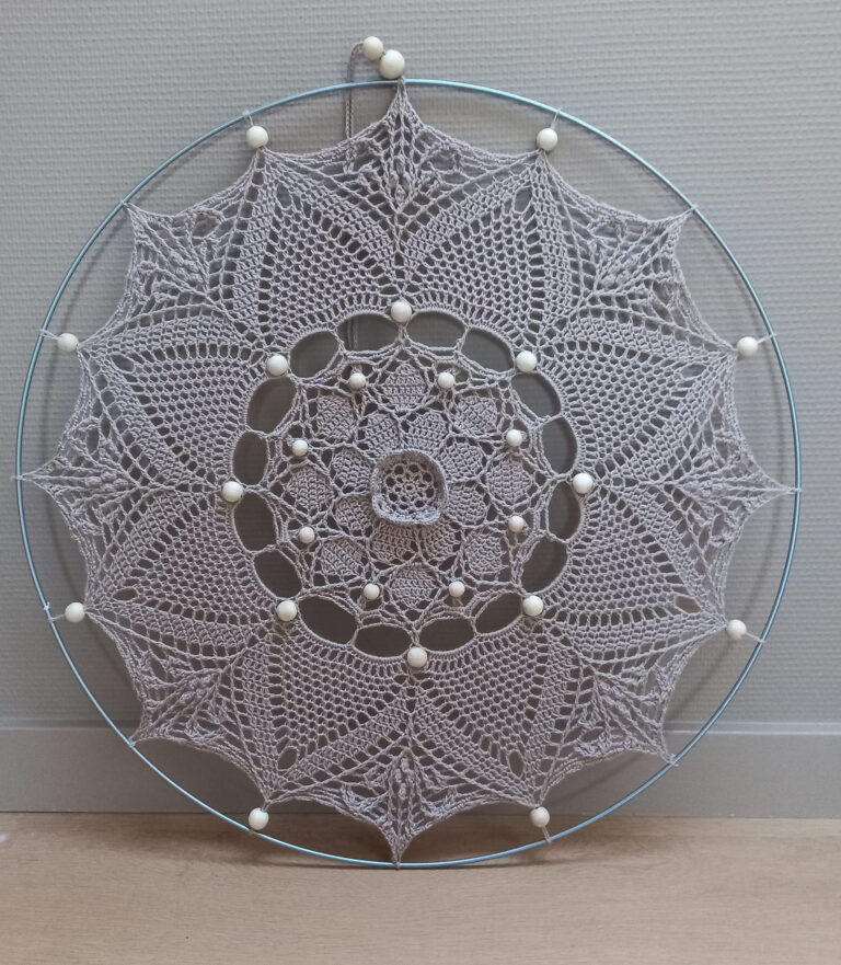 Voor het eerst een mandala gehaakt